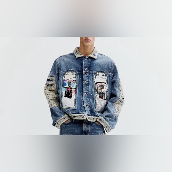 Hm basquiat regular fit denim jacket small - Picture 6 of 10